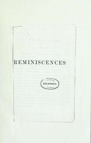 Cover for Réminiscences