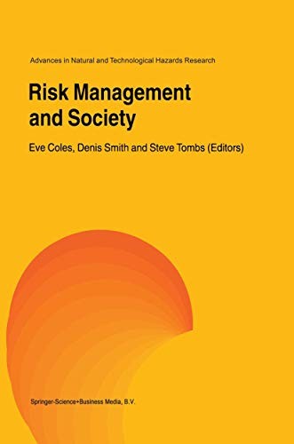 Cover for Risk Management and Society
