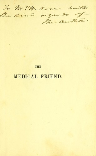 Cover for The medical friend, or advice for the preservation of health