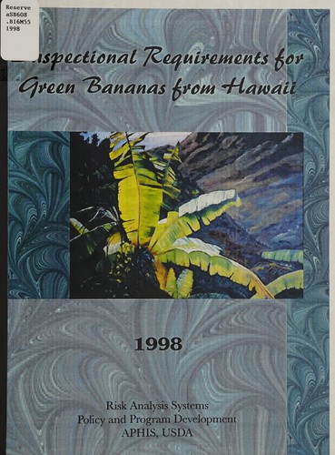 Cover for Inspectional requirements for green bananas from Hawaii