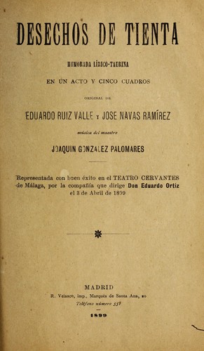 Cover for Desechos de tienta