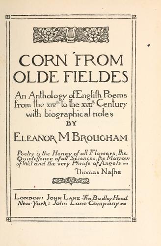 Cover for Corn from olde fieldes