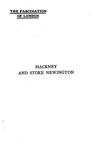 Cover for Hackney and Stoke Newington