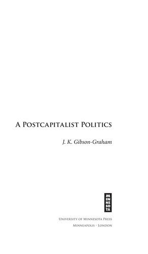 Cover for A postcapitalist politics
