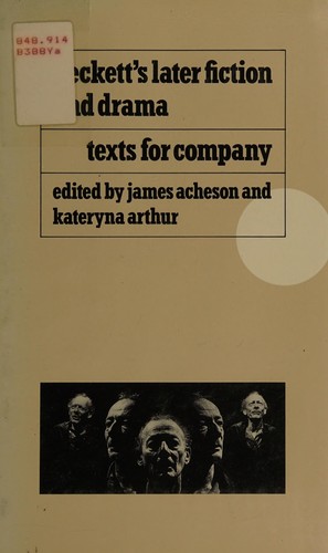 Cover for Beckett's Later Fiction and Drama
