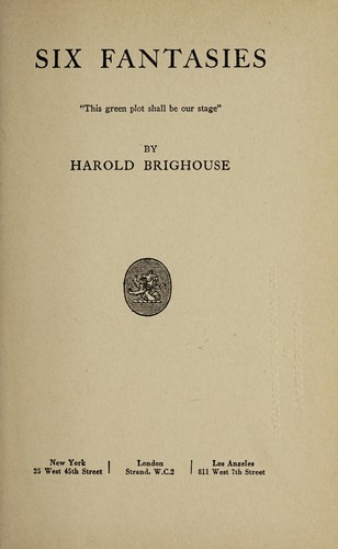 Cover for Six fantasies