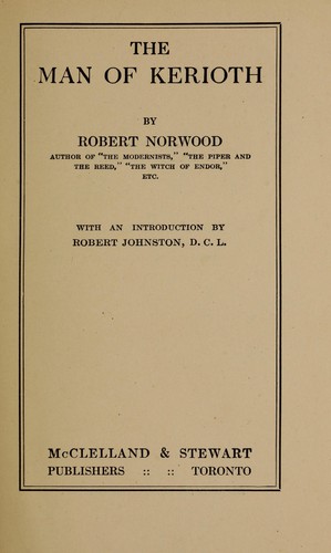 Cover for The man of Kerioth
