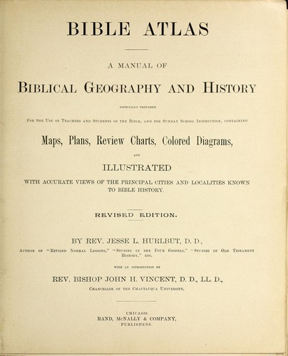Cover for Rand McNally Bible atlas.