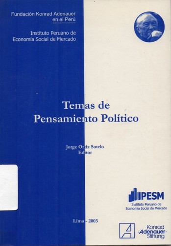 Cover for Temas de pensamiento político