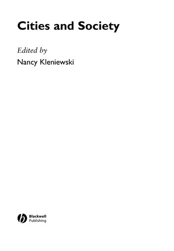 Cover for CITIES AND SOCIETY; ED. BY NANCY KLENIEWSKI.