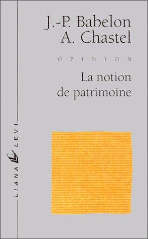 Cover for La notion de patrimoine