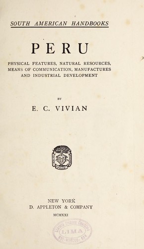 Cover for Peru