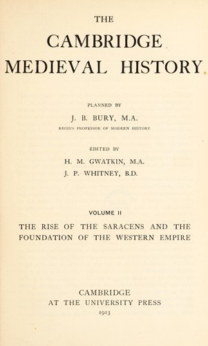 Cover for The Cambridge medieval history
