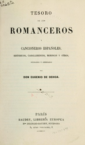 Cover for Tesoro de los romanceros y cancioneros españoles