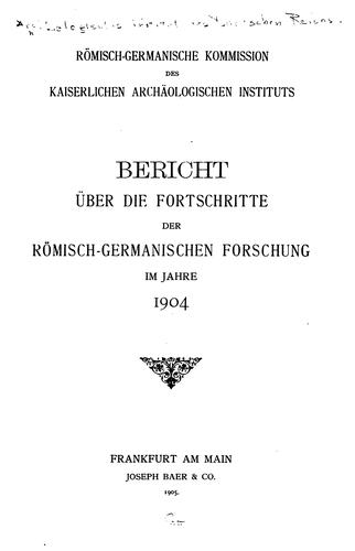 Cover for Bericht