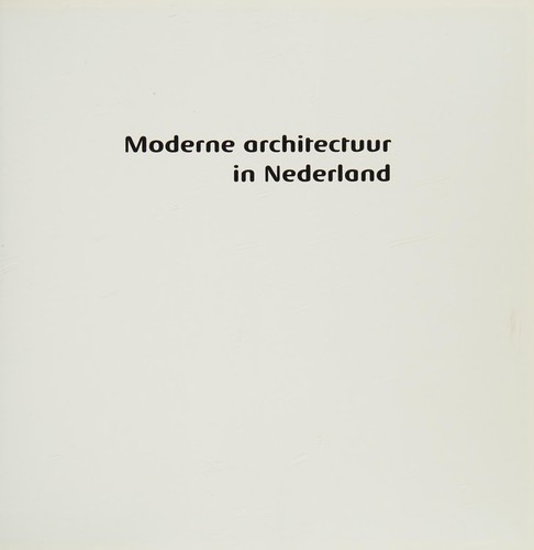 Cover for Moderne architectuur in Nederland