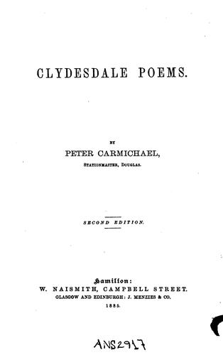 Cover for Clydesdale poems.