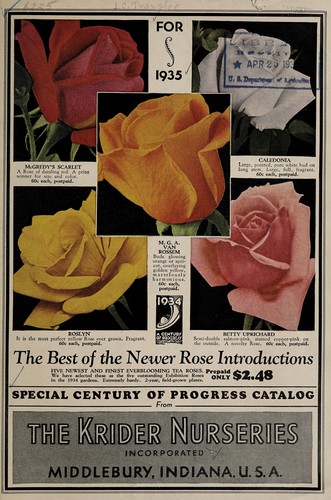 Cover for Special century of progress catalog for 1935