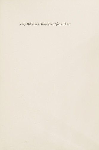 Cover for Luigi Faluganis Drawings of African Plants 1991