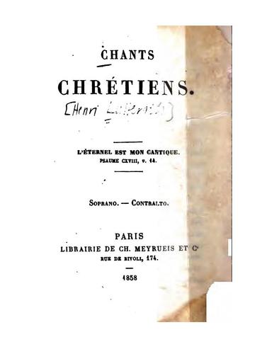 Cover for Chants chrétiens: Soprano-contralto