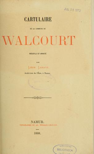 Cover for Cartulaire de la commune de Walcourt