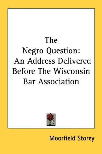 Cover for The Negro Question