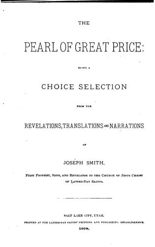 Cover for The Pearl of Great Price