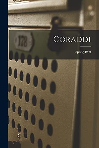 Cover for Coraddi; Spring 1960