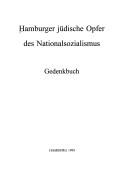 Cover for Hamburger jüdische Opfer des Nationalsozialismus