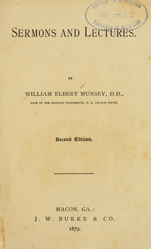 Cover for Sermons and lectures.