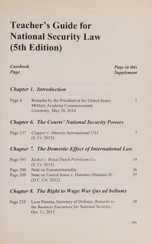 Cover for National security law fifth edition and Counterterrorism law second edition