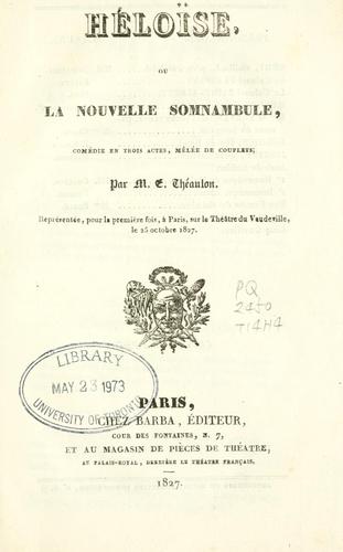 Cover for Héloïse
