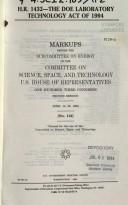 Cover for H.R. 1432, the DOE Laboratory Technology Act of 1994