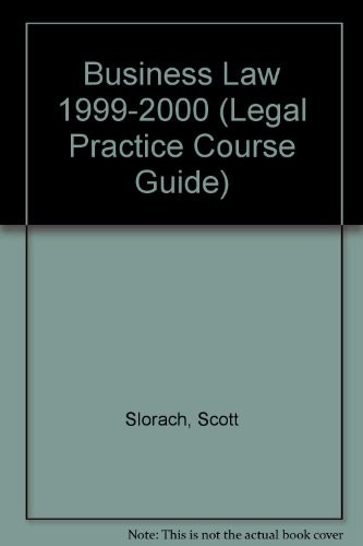 Cover for Business Law (Legal Practice Course Guides)