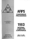Cover for Afips Conference Proceedings, 1983 (Afips Proceedings)