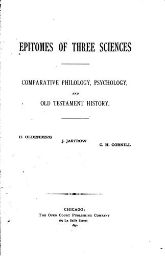 Cover for Epitomes of three sciences