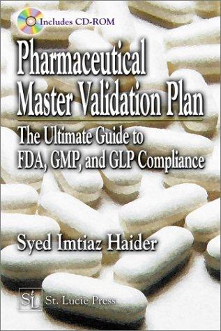 Cover for Pharmaceutical Master Validation Plan