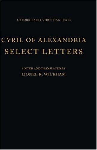 Cover for Cyril of Alexandria, select letters
