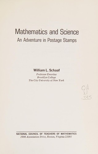 Cover for Mathematics and science