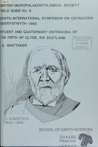 Cover for Recent and quaternary ostracoda of the Firth of Clyde, SW Scotland