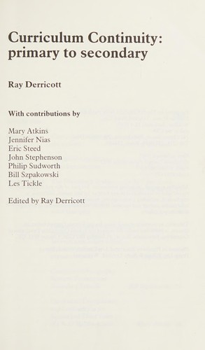 Cover for Curriculum Continuity