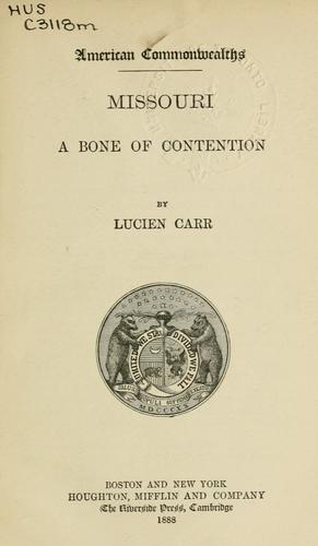 Cover for Missouri, a bone of contention.
