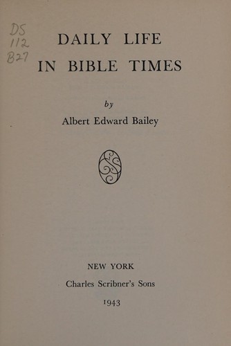 Cover for Daily life in Bible times