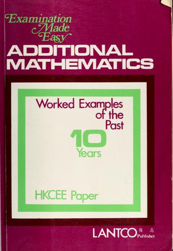 Cover for Additional mathematics