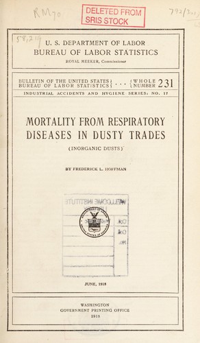 Cover for Mortality from respiratory diseases in dusty trades (inorganic dusts)