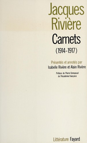 Cover for Carnets, 1914-1917.