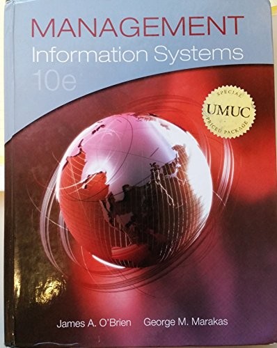 Cover for Management Information Systems