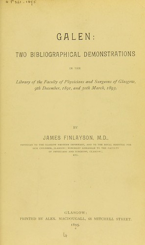 Cover for Galen