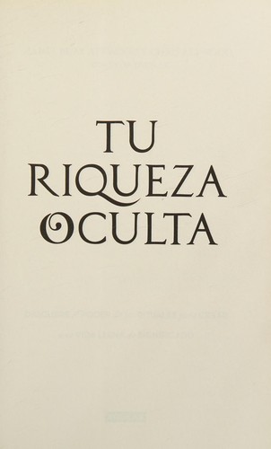 Cover for Tu riqueza oculta