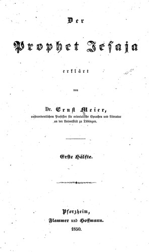 Cover for Der prophet Jesaja